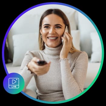 People enjoying content together on a phone