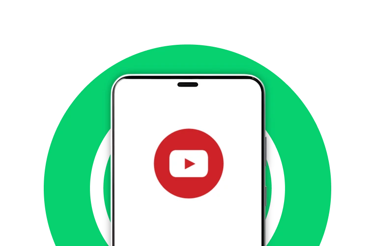 YouTube on a phone