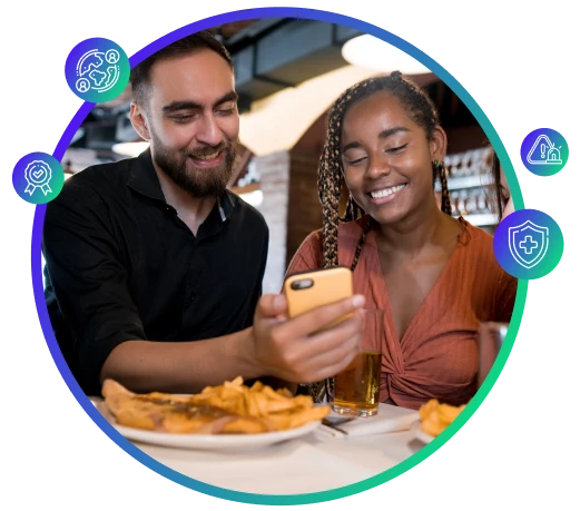 People enjoying content together on a phone